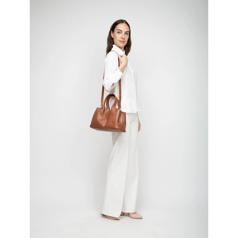Coccinelle Satchel Coccinelle Top Handle Bag Cognac Cognac(Image 4)