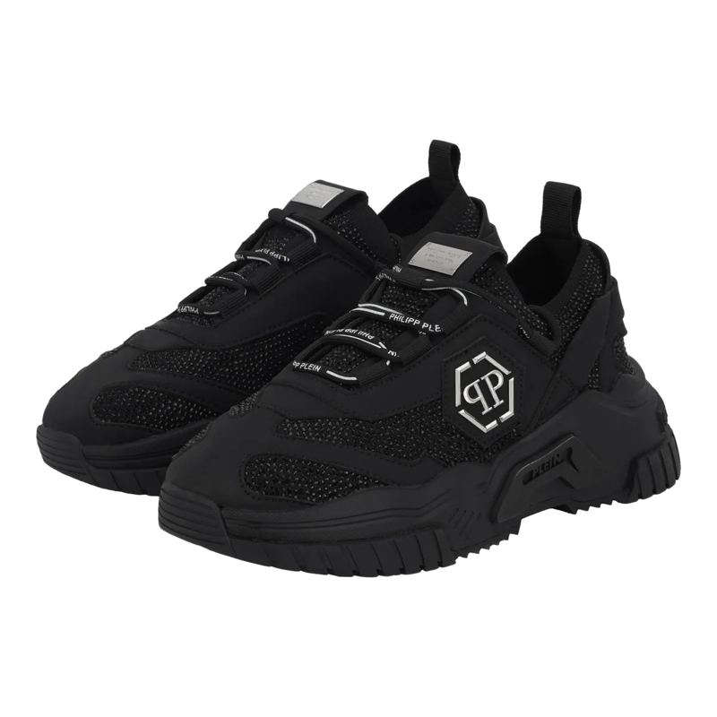 Philipp Plein Low-Top-Sneaker Low-Top Sneakers Predator Strass schwarz