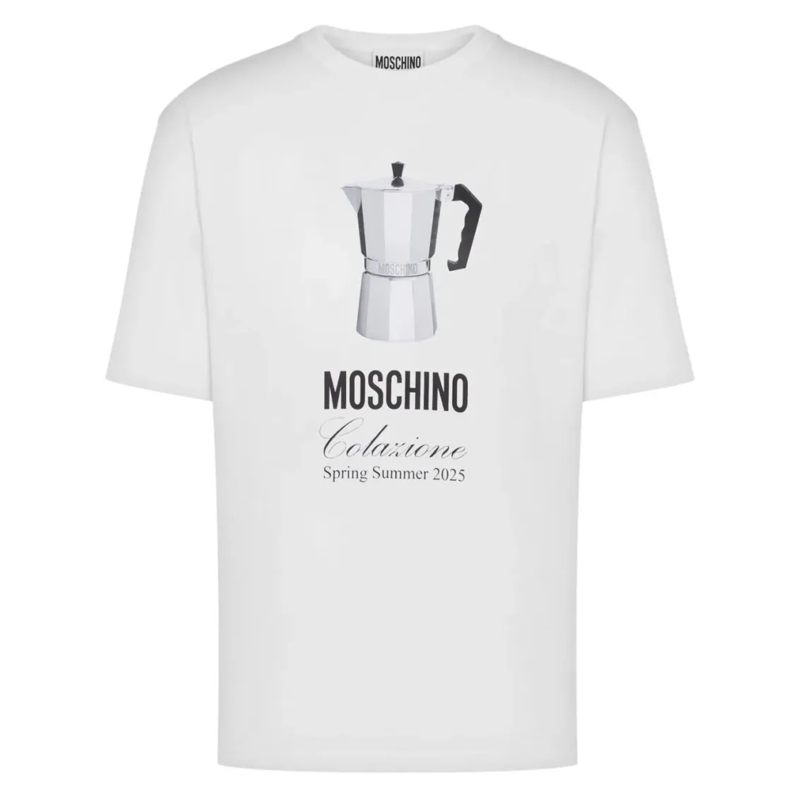 Moschino T-Shirt Timeless White T-Shirt With Standard Fit And Round White