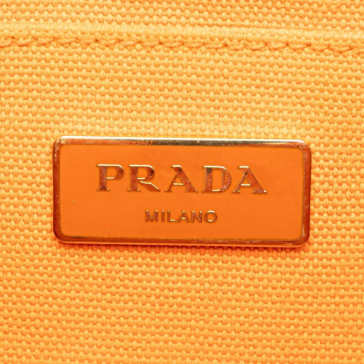 Thumbnail - Prada Hobo Bags - Small Canvas Canapa Logo Satchel - Gr. unisize - in Orange - für Damen