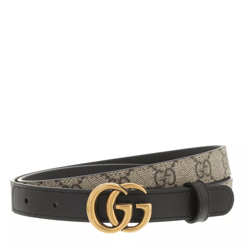 Gucci GG Marmont Thin Belt Beige Ebony/Black Thin Belt