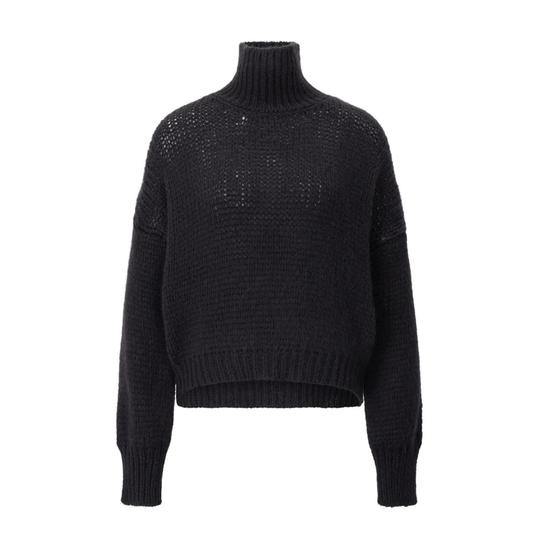 Roberto Collina Pull Pullover aus Alpaka-Mix Schwarz
