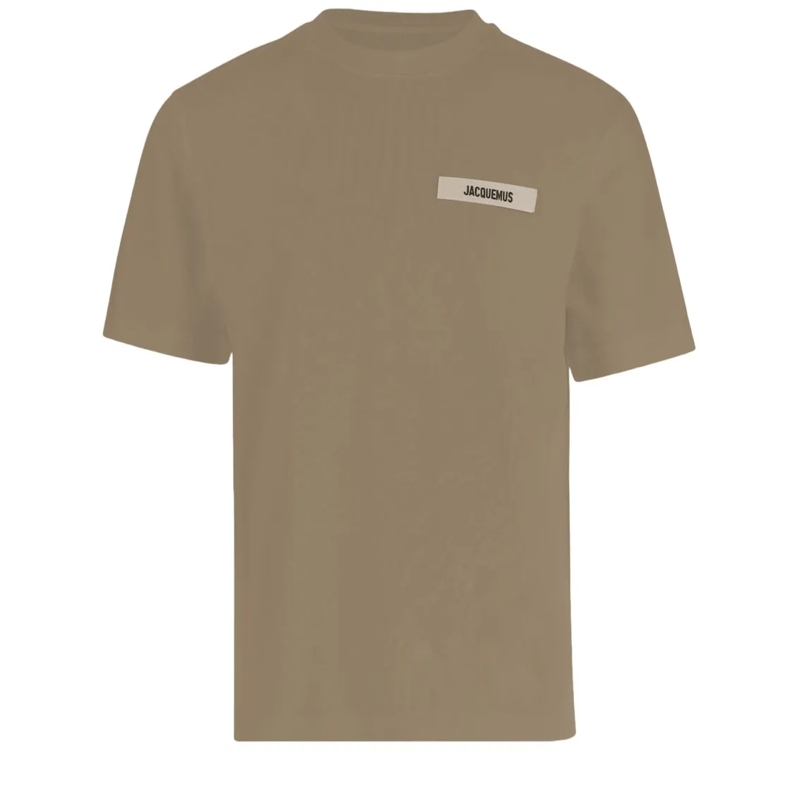 Jacquemus T-shirt Ribbed Crew Neck Cotton T-Shirt Neutrals