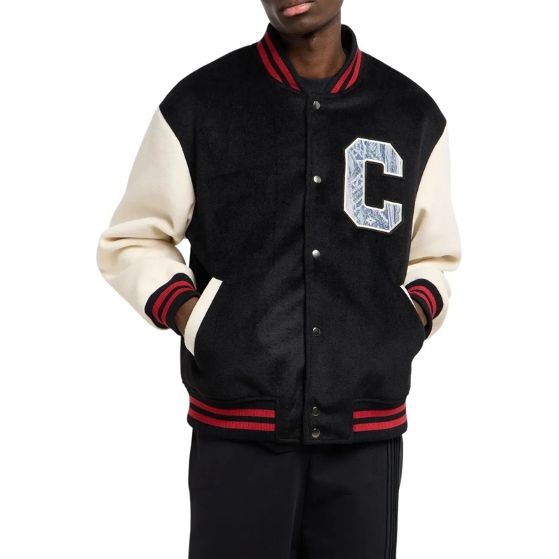 Carlo Colucci Daunenjacke College Blouson Black schwarz