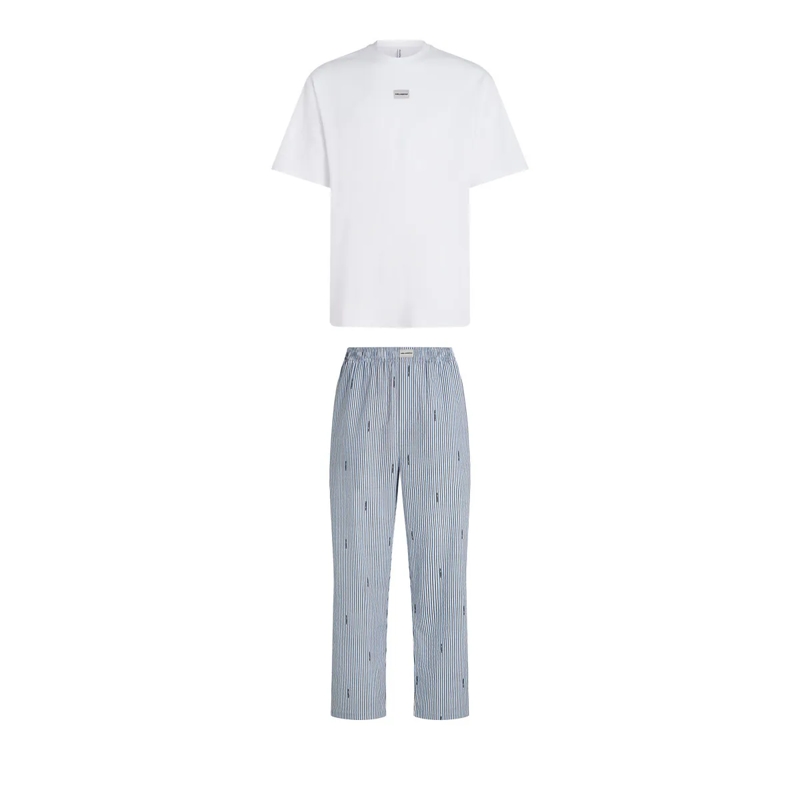 Karl Lagerfeld  Gestreiftes Pyjama-Set Nachtwäsche multicolor