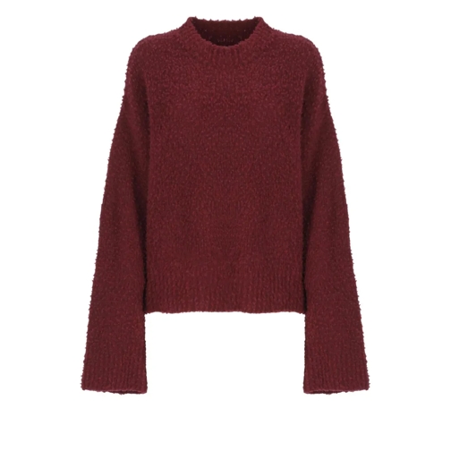 Uma Wang Pullover Bordeaux Wool Blend Sweater Burgundy