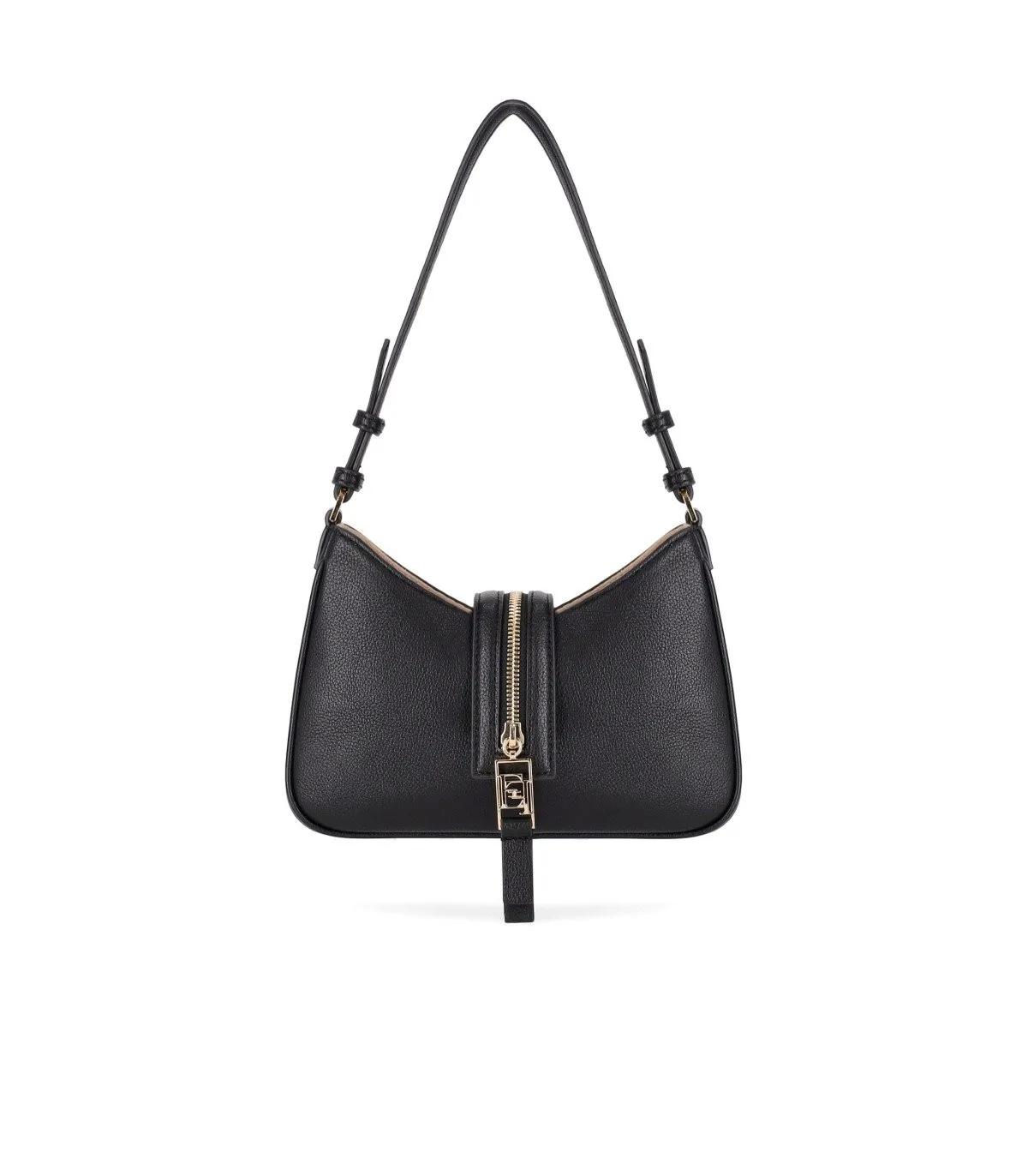 Elisabetta Franchi Shopper - ELISABETTA FRANCHI SCHWARZE KLEINE SCHULTERTASCHE - Gr. unisize - in Schwarz - für Damen