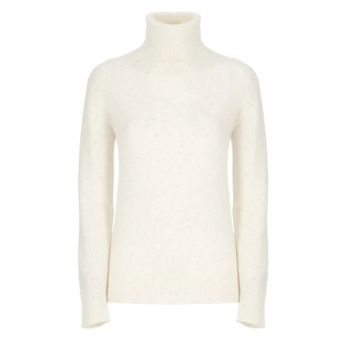 Fabiana Filippi Ivory Sweater Neutrals Trui met col