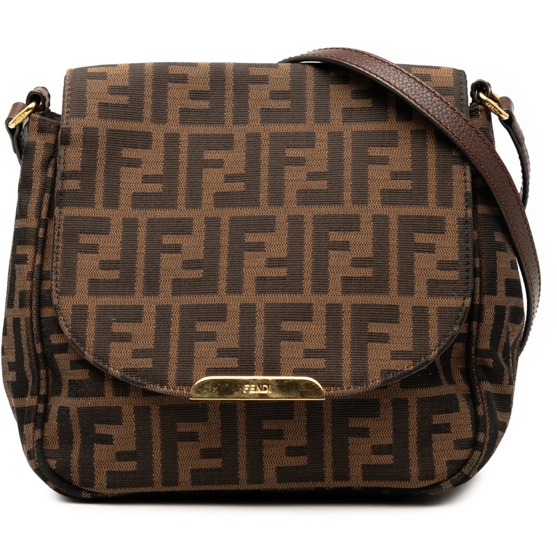 Fendi Sac à bandoulière Small Zucca Canvas Artic Crossbody braun