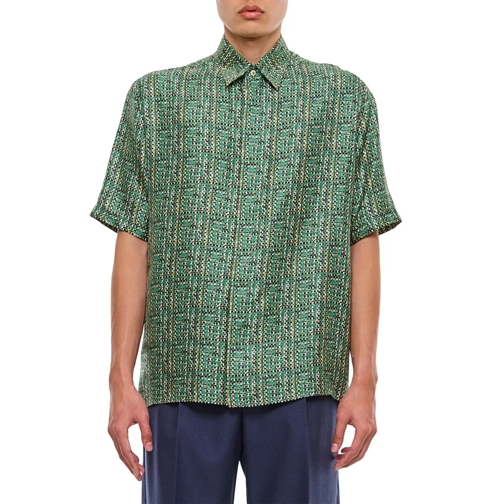 Fendi Hemden Silk Ff Shirt Green