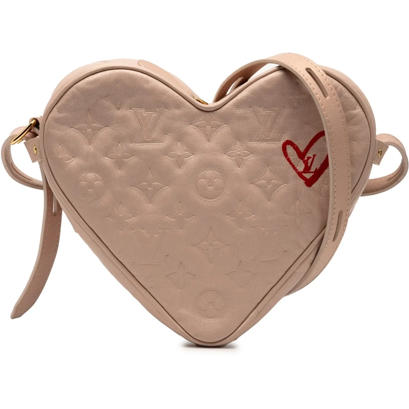 Louis Vuitton Schultertasche Monogram Embossed Lambskin Fall In Love Sac Coeur rose