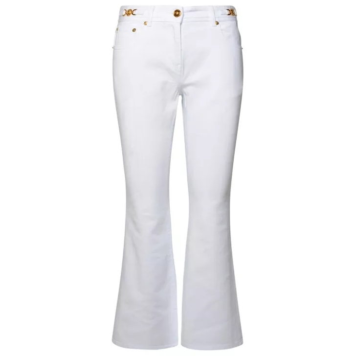 Versace White Cotton Jeans White Jeans