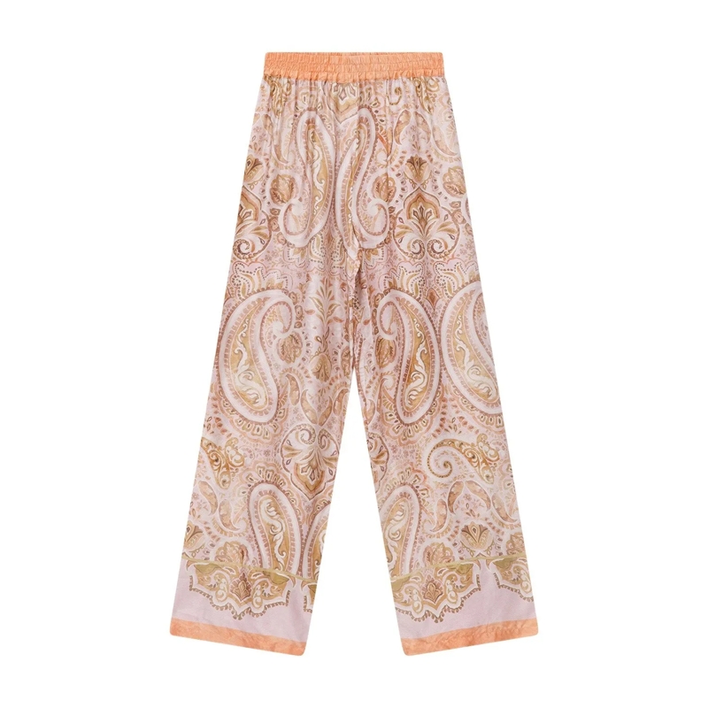 Emily can den Bergh Freizeithose Hose mit Muster orange