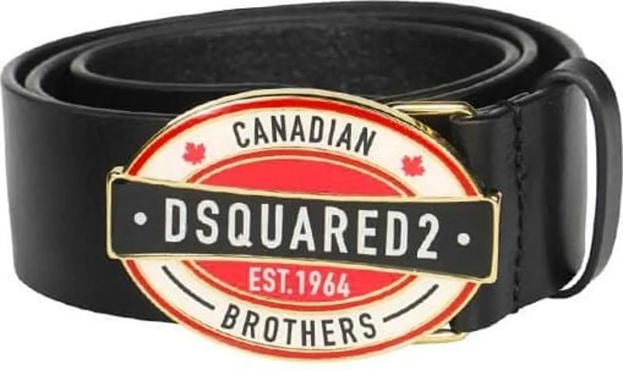 Dsquared2 Gürtel - Canadian Brothers Black Belt Black - Gr. 85 - in Schwarz - für Damen