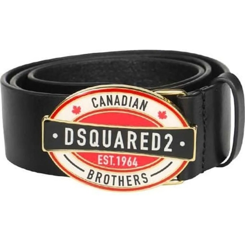 Dsquared2 Ceinture Canadian Brothers Black Belt Black schwarz