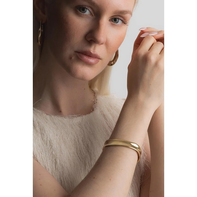 Pandora Armreif 14k Gold-plated open bangle Golden(Image 2)