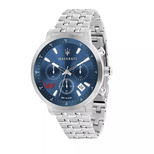 Maserati Watch Hau GT 44mm Silver/Blue Kronograf