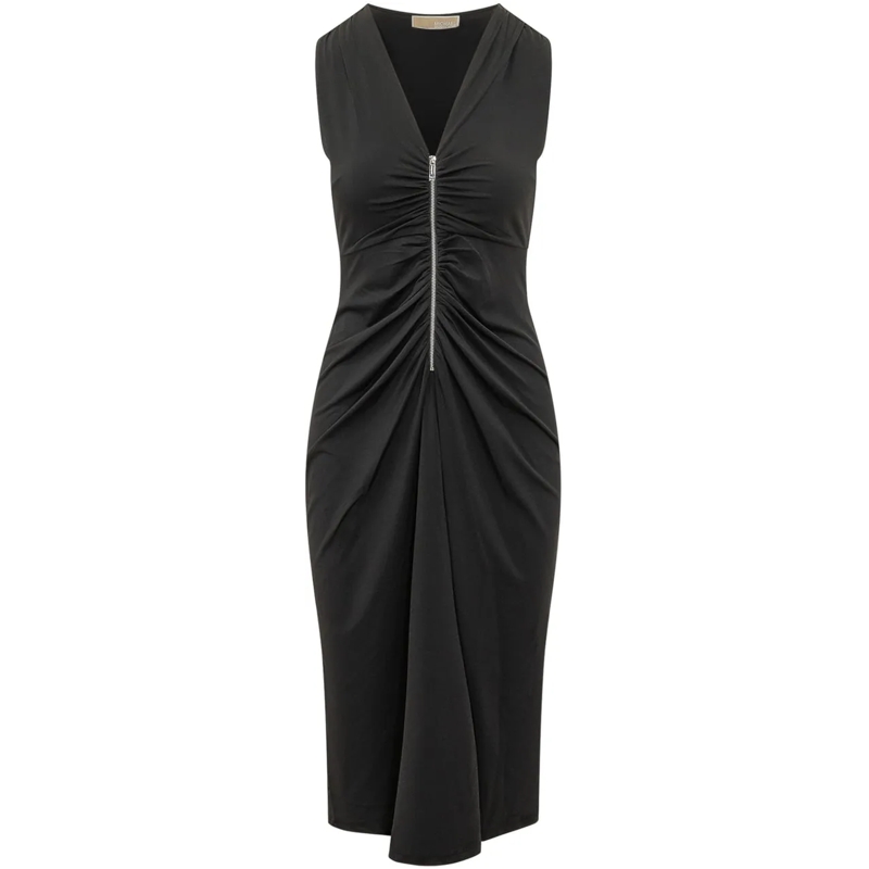 MICHAEL Michael Kors Maxikleid Abito Midi Zip schwarz