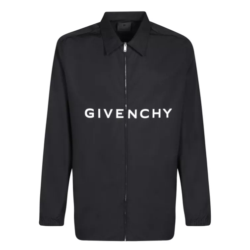 Givenchy Archetype Zipper And Logo Shirt Black 