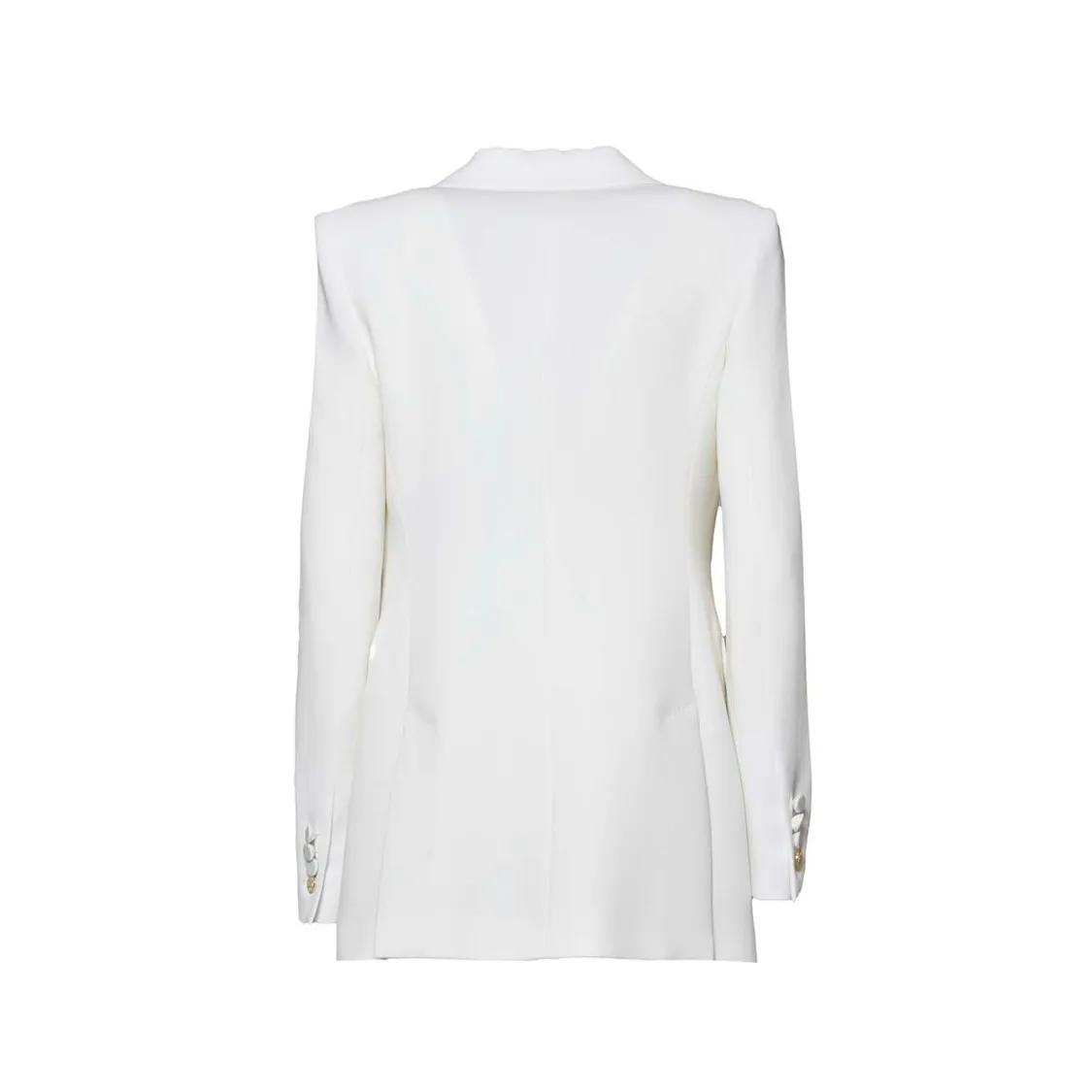 ボトムスその他 Max Mara Plinio Smoking Jacket In Off-White Cady Cady single-breasted tuxedo jacket