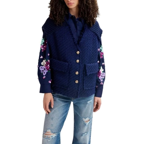 Essentiel Antwerp  Veste sans manche Maille navy gros boutons Geologi mehrfarbig