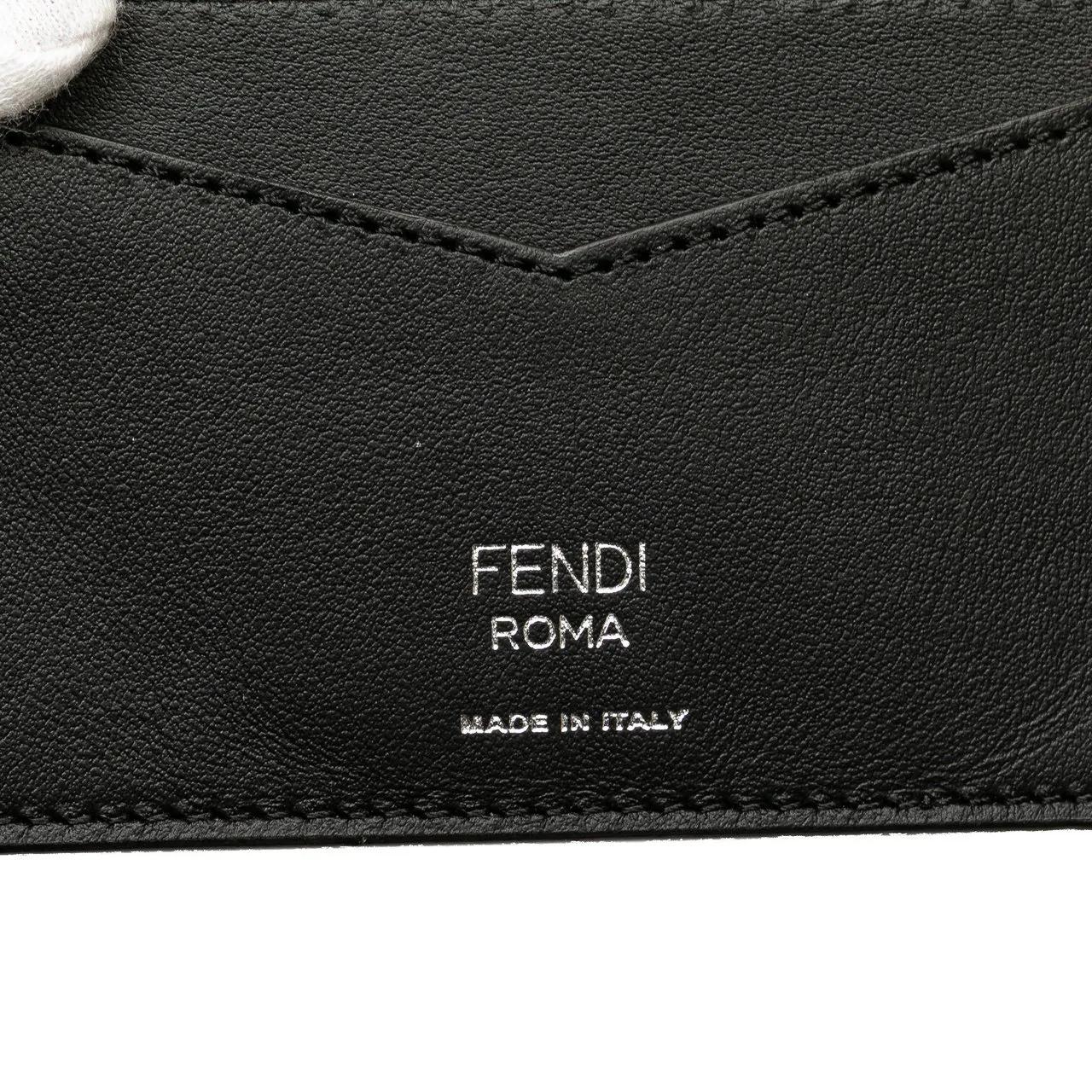 Thumbnail - Fendi Portemonnaie - Zucca Coated Canvas and Leather Card Holder - Gr. unisize - in Braun - für Damen