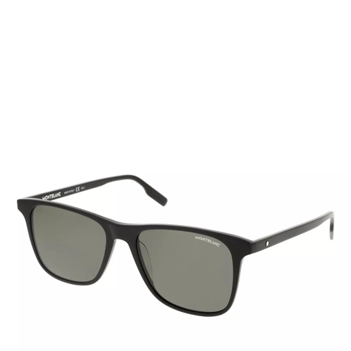 Montblanc MB0174S-001 54 Sunglass Man Acetate Black-Black-Grey Sunglasses