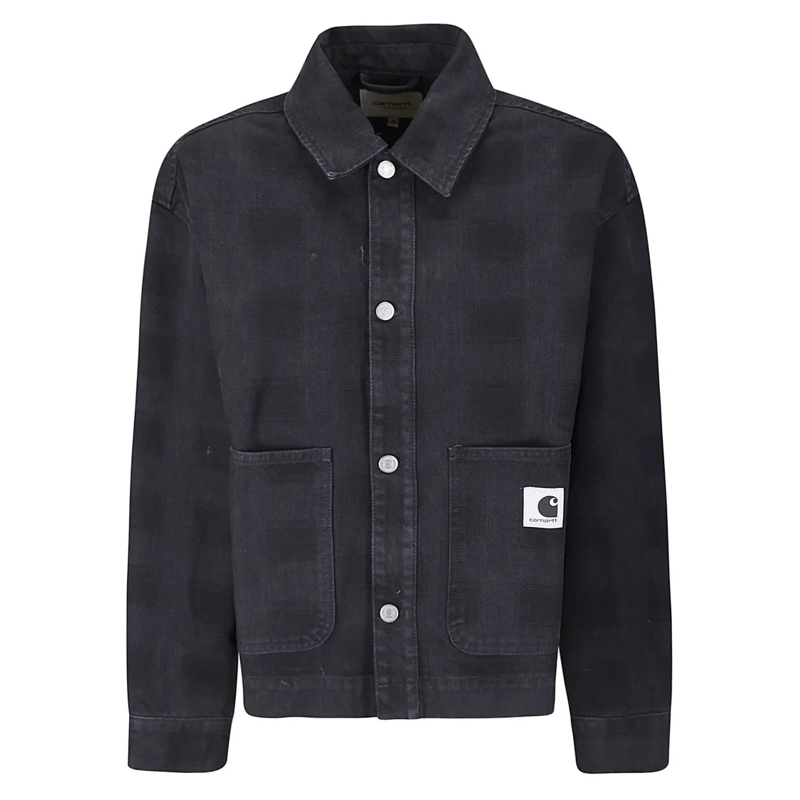 Carhartt Wip Jeansjacke Structured Denim Shirt Jacket With Button Front An Black