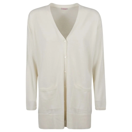 Rosso Puro Pullover White Button-Down White Cardigan White