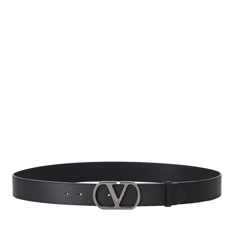 Valentino Garavani Leren Riem Gürtel mit Logo-Schnalle schwarz(Image 2)
