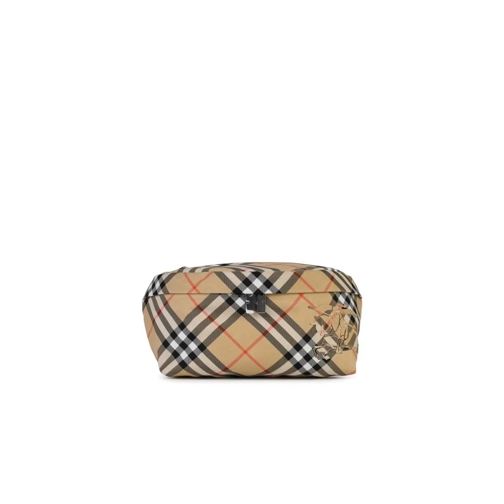 Burberry Crossbodytas Check' Beige Polyester Fanny Pack Brown