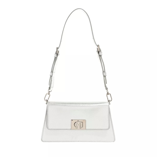 Furla Crossbodytas Furla Zoe Mini Shoulder Bag - Vitello Gardena Meta Color Silver