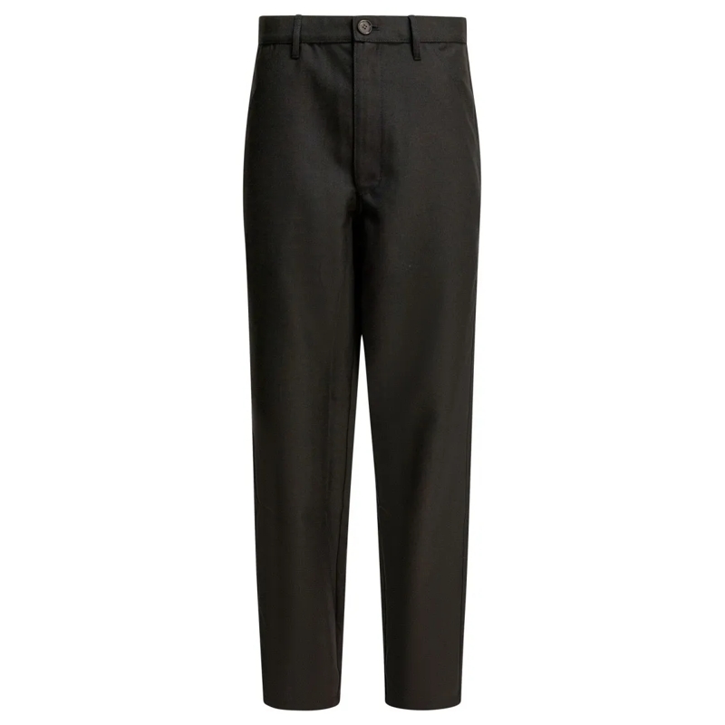 Comme des Garcons Pantalon de costume Tailored Black Wool Blend Trousers With Functional Black