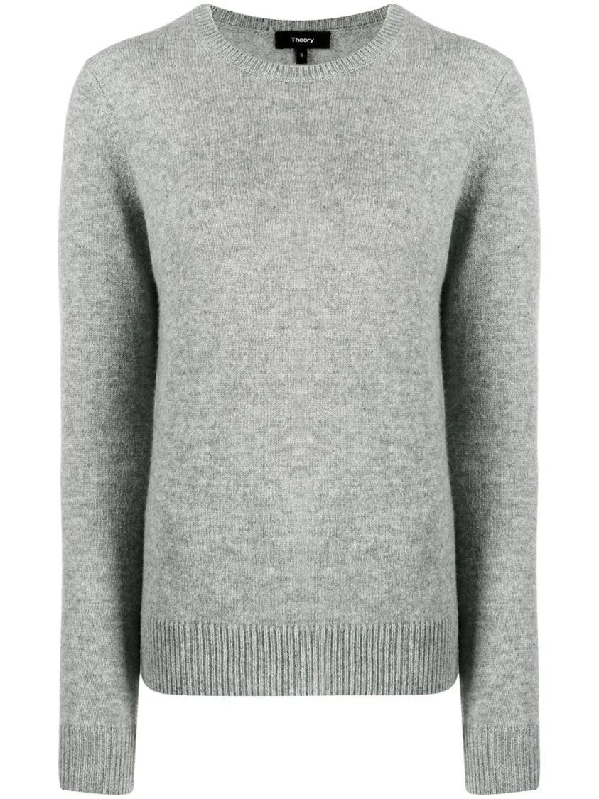 Theory - Cashmere Crew Neck Sweater - Größe S - grau