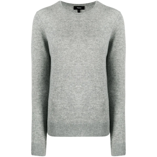 Theory Pullover Cashmere Crew Neck Sweater Grey