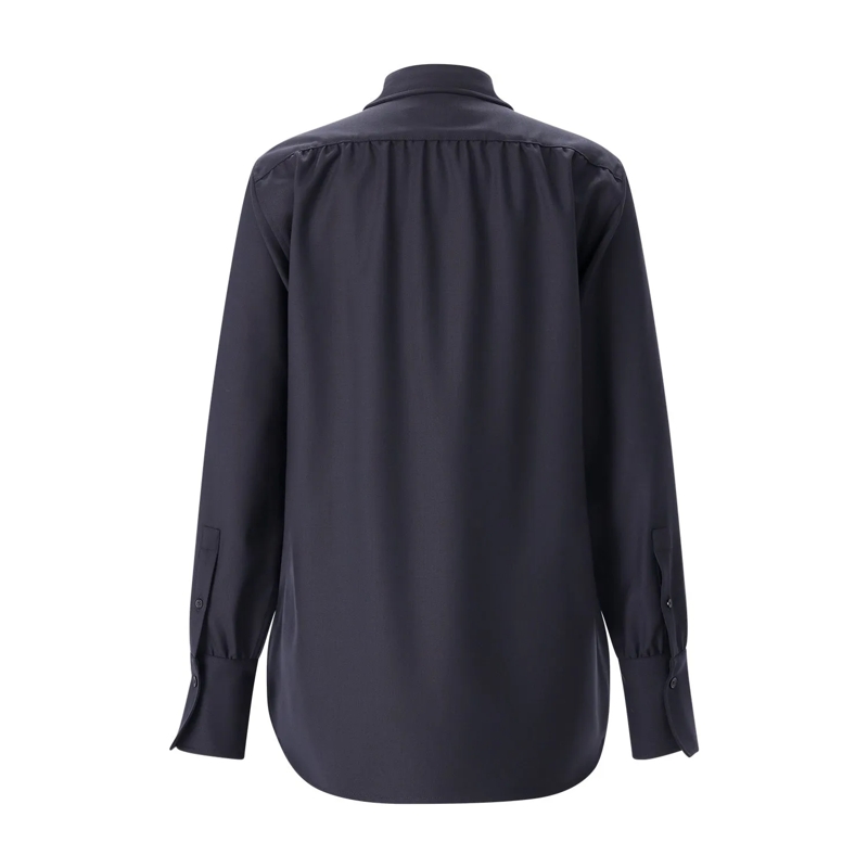 Victoria Beckham Bluse Weite Hemdbluse blau(Image 3)
