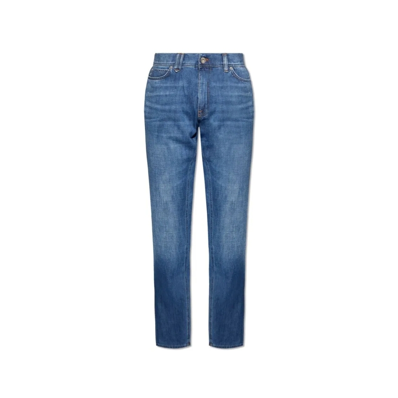 Brioni Jeans Straight Jeans With Classic Cut Blue