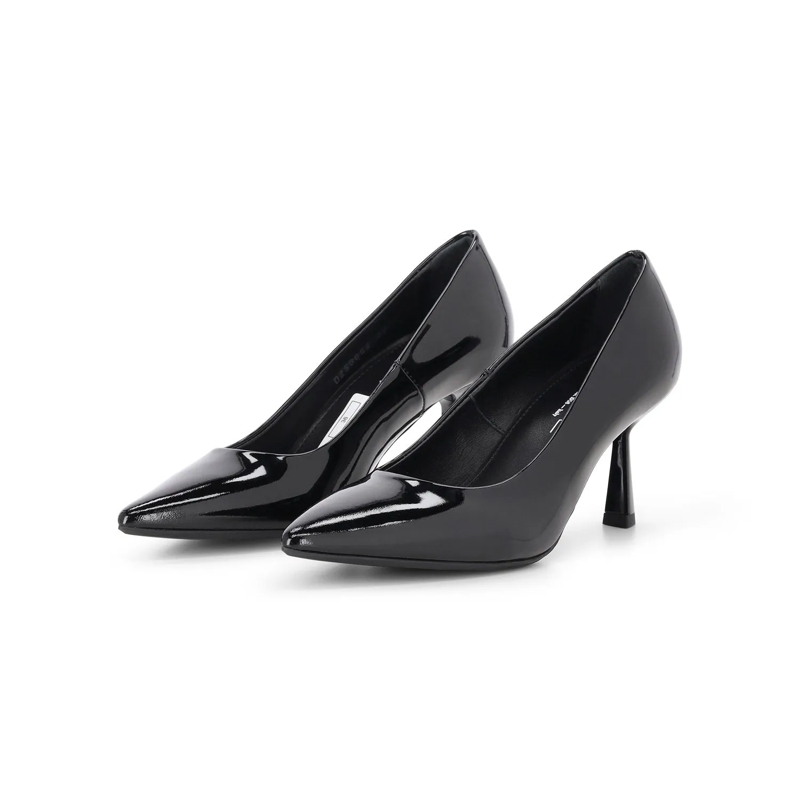 Agl Chaussures à lacets Pumps aus Lackleder Schwarz