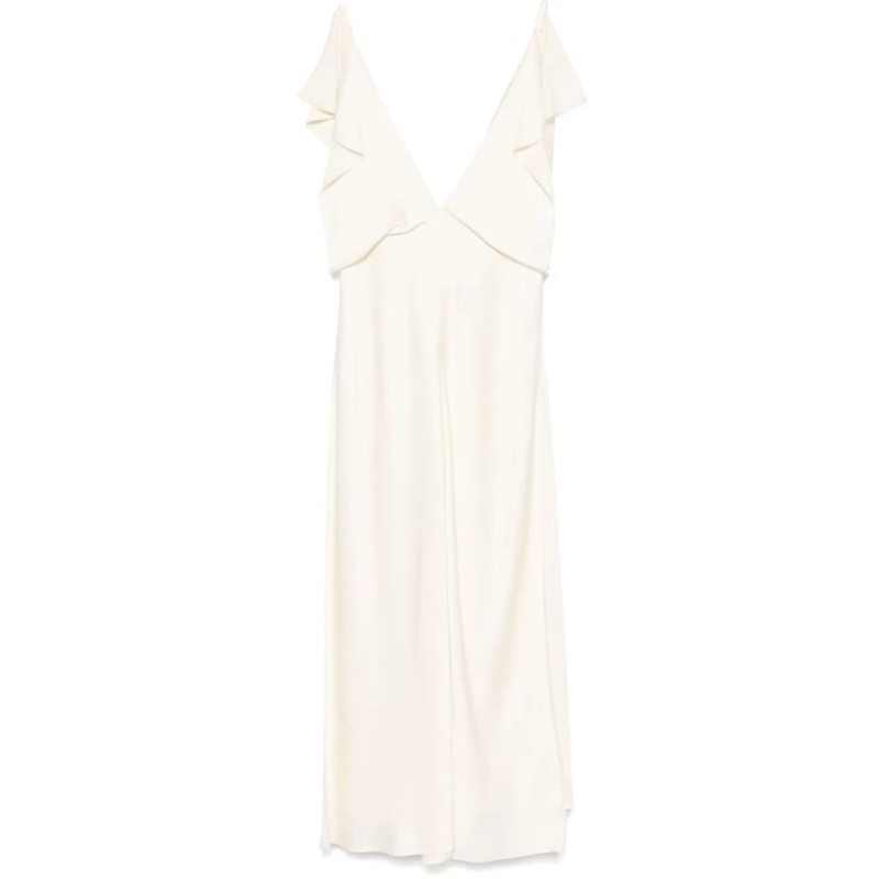 Jil Sander Midikleid Dress Natural mehrfarbig