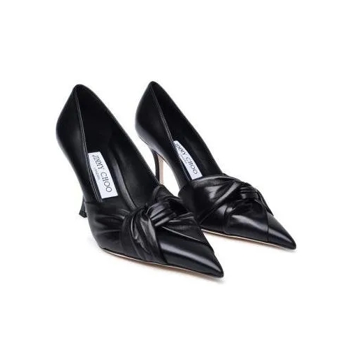 Jimmy Choo Brown Leather Pumps Black Escarpin