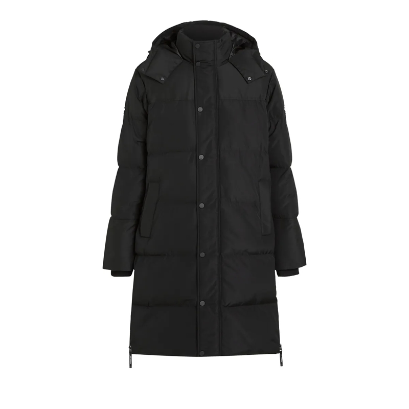 Karl Lagerfeld Daunenjacke Lange Pufferjacke schwarz
