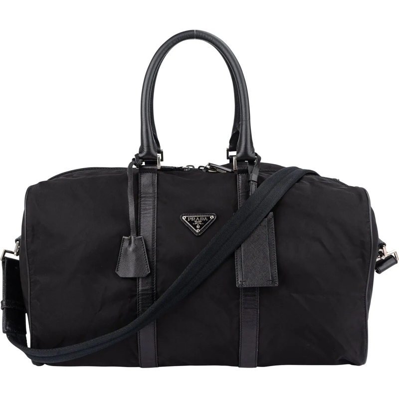 Prada Fourre-tout Prada Black Nylon Triangle Duffle Bag 50 schwarz
