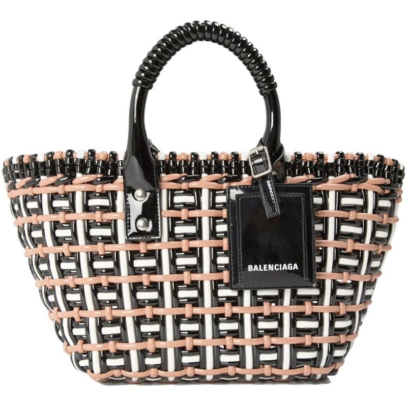 Balenciaga Tote Bistro Basket Braided Tote Bag mehrfarbig