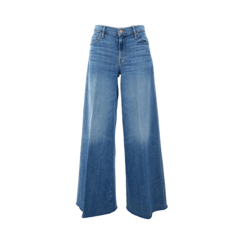 Mother Jeans The Swisher Sneak Fray Jeans Blue
