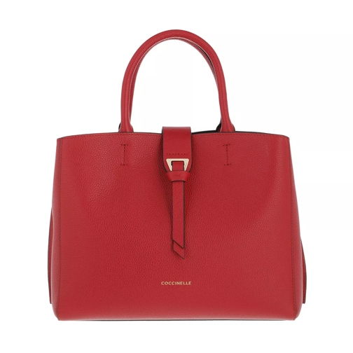 Coccinelle Alba Handbag Bottalatino Leather Ruby Rymlig shoppingväska