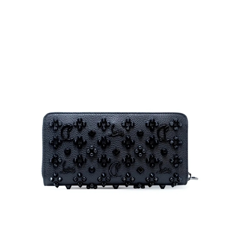 Christian Louboutin Portemonnee Black Calf Leather W Panettone Loubinthesky Wallet Black