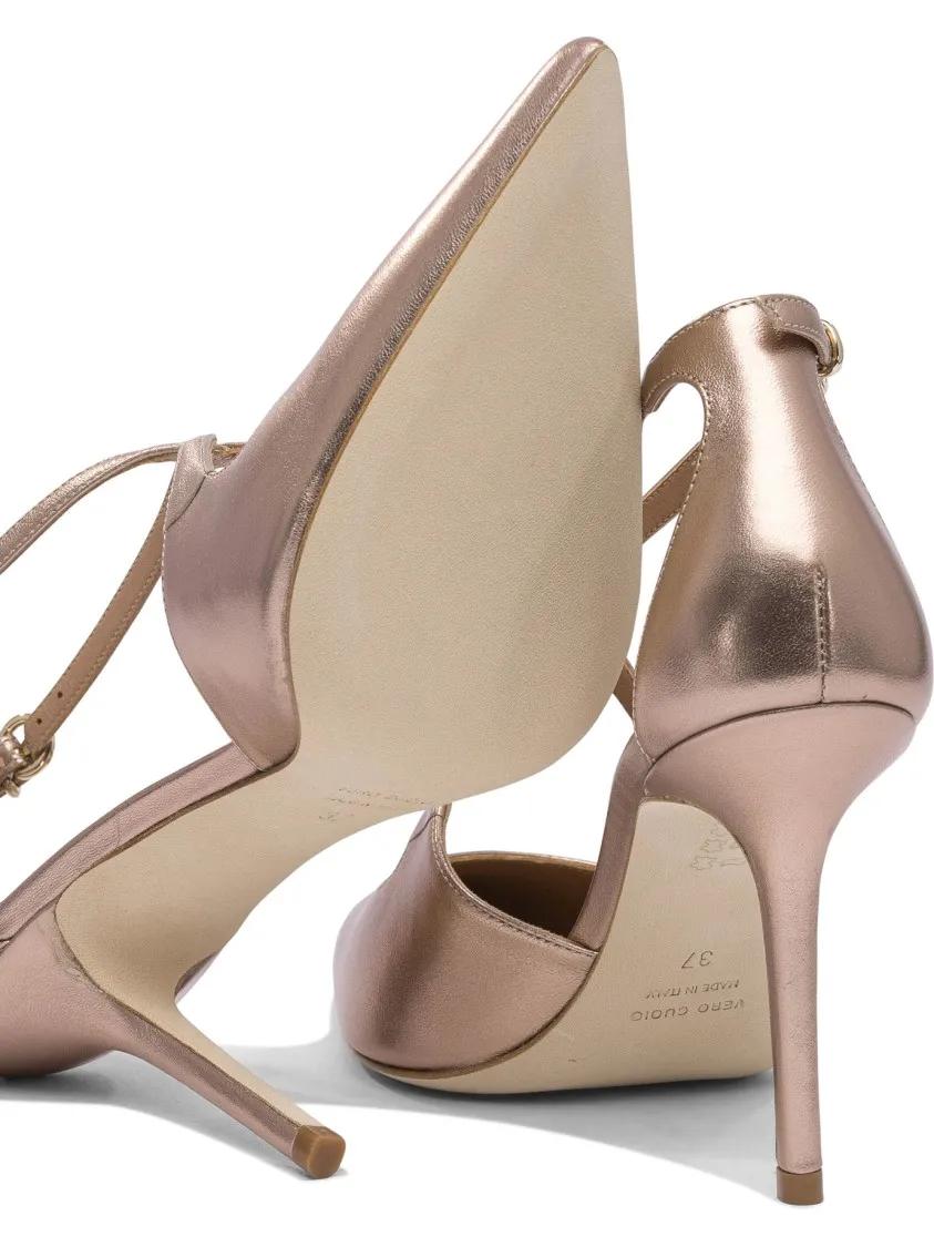 Thumbnail - LELLA BALDI Hohe Schuhe - Pointed Toe Bronze Heeled Pumps - Gr. 39,5 (EU) - in Braun - für Damen