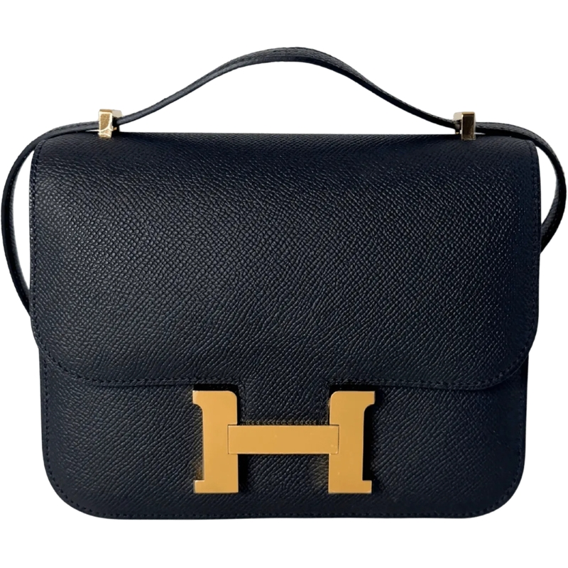 Hermès Sac à bandoulière Hermes Constance 18 Epsom leather black full set 2 schwarz