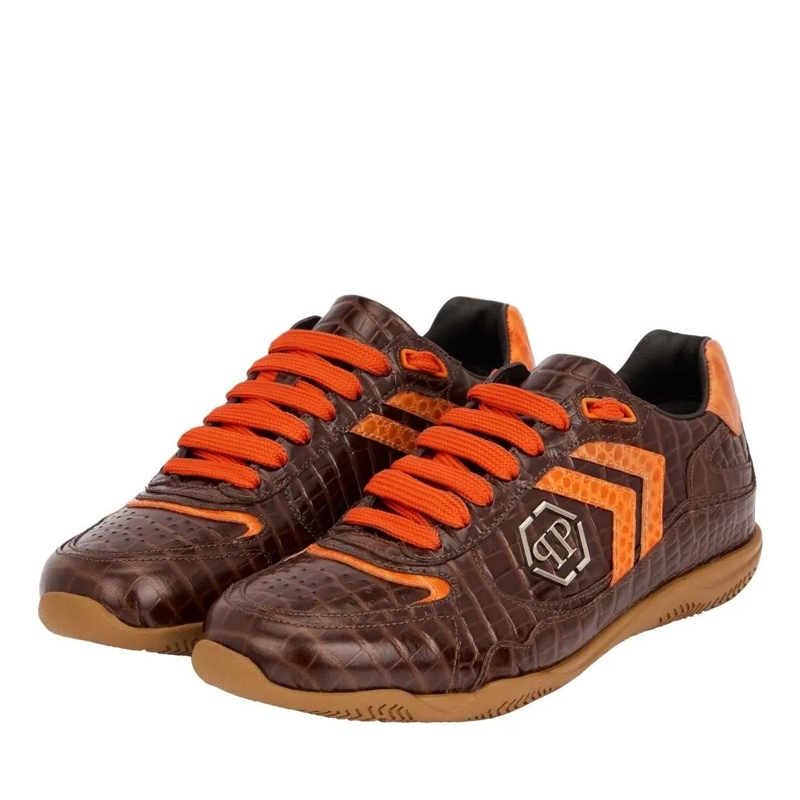 Philipp Plein Low-Top-Sneaker Elegante Einzigartigkeit für Ihre Freizeit mit die braun(Image 2)