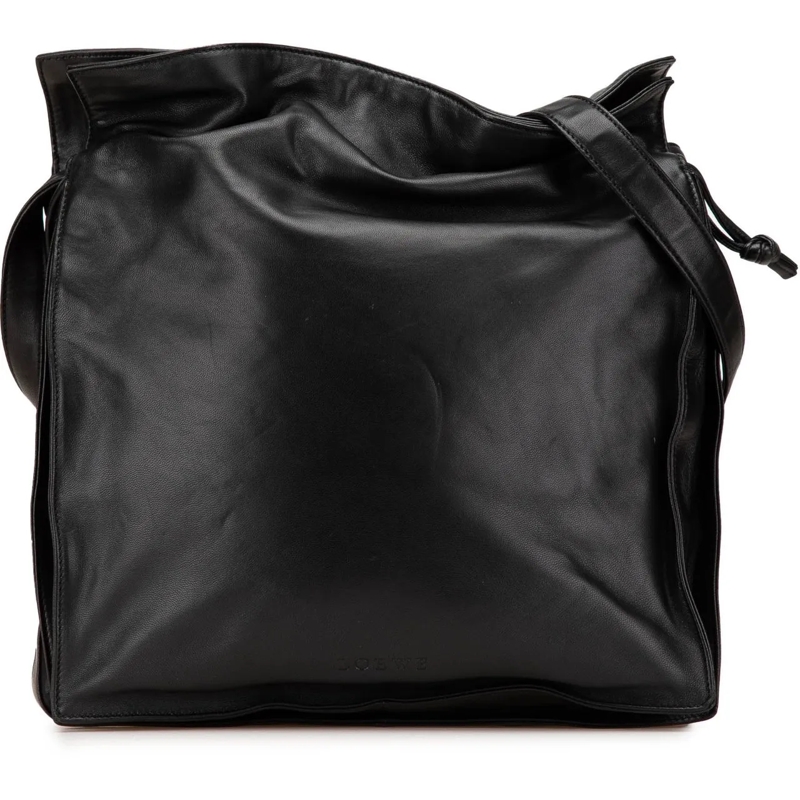 Loewe Sac à bandoulière 2010-2024 Nappa Flamenco Drawstring Crossbody schwarz